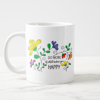 Tasse JUMBO 20 oz. Design floral fantaisiste