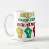 Tasse Juneteenth Poing Panafricain (Gauche)