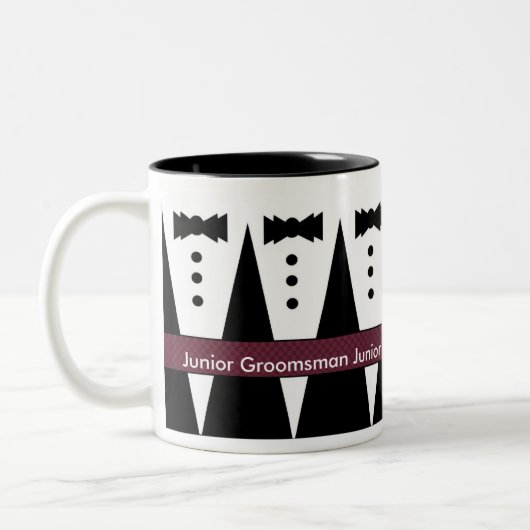 Tasse junior de Groomsman - Tuxes noirs et blancs (Gauche)