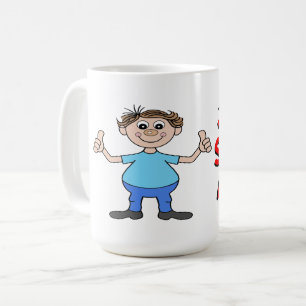Tasse Just Smile Homme Sourire avec Pouces Levés