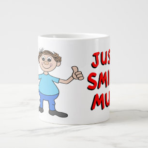 Tasse Just Smile Homme Sourire avec Pouces Levés