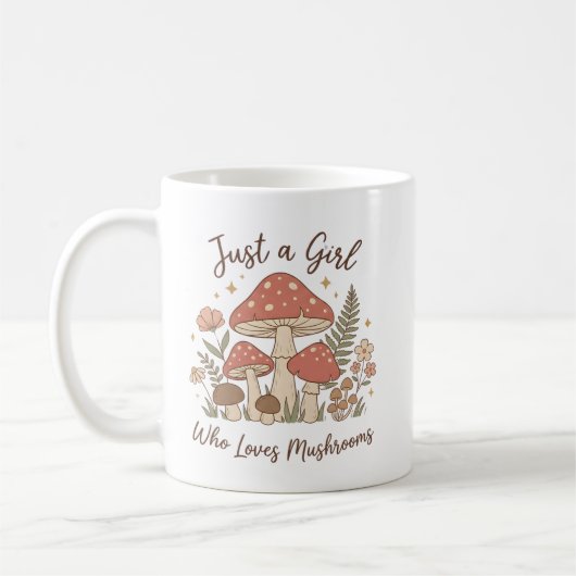Tasse Juste une fille qui aime les champignons (Gauche)