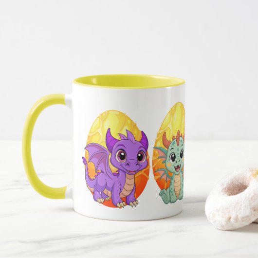 Tasse Kawaii Dragon (Avec donut)