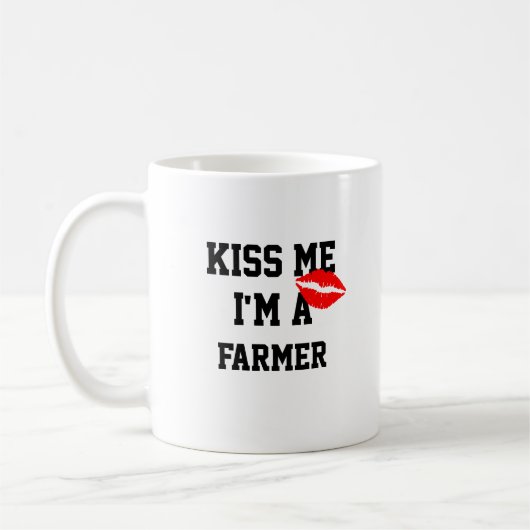 Tasse Kiss Me Im A Farmer (Gauche)