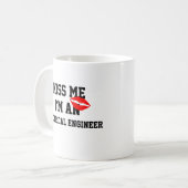 Tasse Kiss Me Im An Electrical Engineer (Devant gauche)