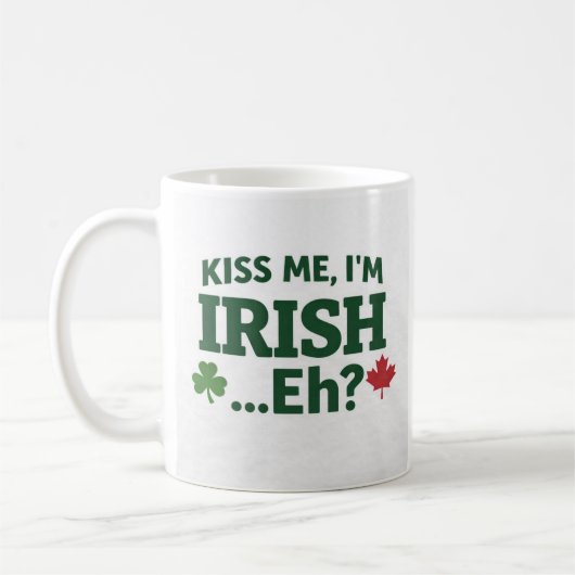 Tasse Kiss Me I'm Irish Eh (Gauche)