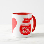 Tasse Kitschen Fatty Coffee Lover Diner Rouge (Devant droit)