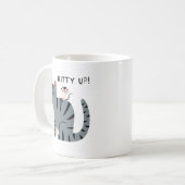 Tasse Kitty Up drôle de chat Design de chat de des (Devant gauche)