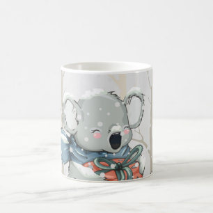 Tasse Koala Mignon Gris Clair dans les Bois sous l