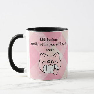 Tasse « La vie est courte, souriez tant que vous a