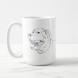 Tasse Labrador Retriever, Dessin au trait de Chien