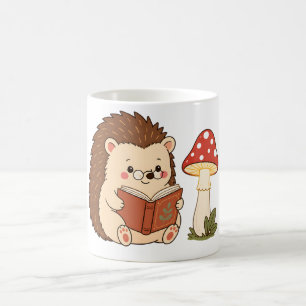 Tasse Lampe Champignon Lecture Hérisson Mignon