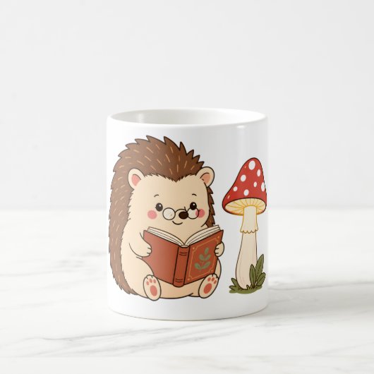 Tasse Lampe Champignon Lecture Hérisson Mignon (Centre)