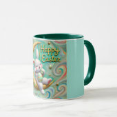 Tasse LAPIN de la LUNE ~ JOYEUSES PÂQUES ~ (Devant droit)