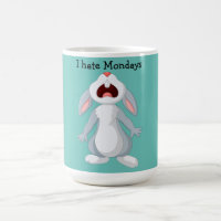 Tasse Lapin de Pâques Je déteste les lundis