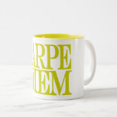 Tasse latine de citation de Carpe Diem (Devant droit)