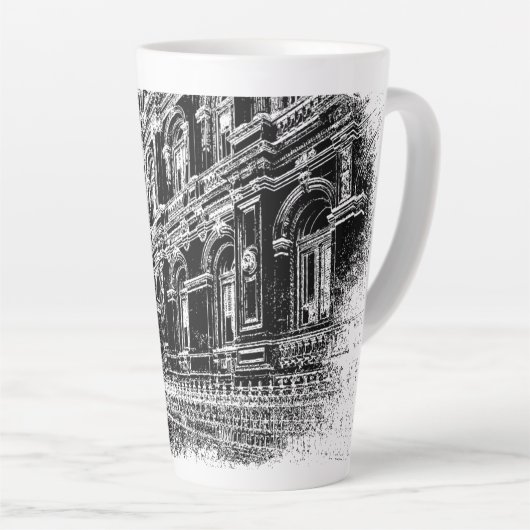 Tasse latte, (Angle droit)