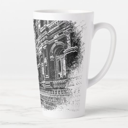 Tasse latte, (Droite)