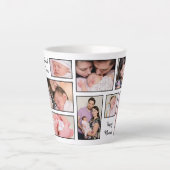 Tasse Latte 10 Photos Collage Citations Inspirantes Typographi (Devant)