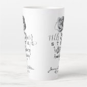 Tasse Latte 11e anniversaire des Mariages d'acier Roses d'arge (Devant)