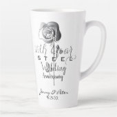 Tasse Latte 11e anniversaire des Mariages d'acier Roses d'arge (Droite)