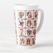 Tasse Latte 12 Jours de latte de Noël (Angle droit)