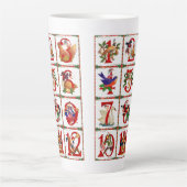 Tasse Latte 12 Jours de latte de Noël (Devant)