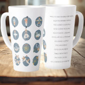 Tasse Latte 12 Jours de Noël