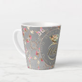 Tasse Latte 16e anniversaire du Mariage Peridot & Silver Latte (Angle gauche)