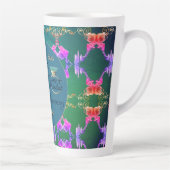 Tasse Latte 16e anniversaire Mariage Cire, Statice & Peridot (Droite)