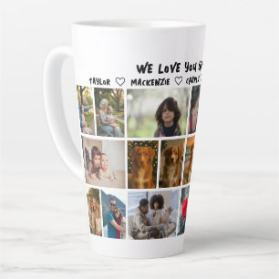 Tasse Latte 18 collage photo et texte personnalisé cadeau phot
