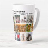 Tasse Latte  18 photo collage and personalized text photo gift (Angle droit)