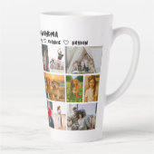 Tasse Latte  18 photo collage and personalized text photo gift (Droite)