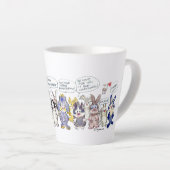 Tasse Latte 19 lapins lapins lapins de lapin volants de dessin (Angle droit)