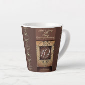 Tasse Latte 19e anniversaire du Mariage bronze foncé (Angle droit)