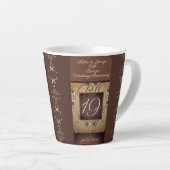 Tasse Latte 19e anniversaire du Mariage bronze foncé (Angle droit)