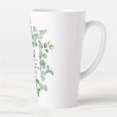 Tasse Latte 1 Corinthiens 15:58 Inspirational Verse Eucalyptus (Droite)