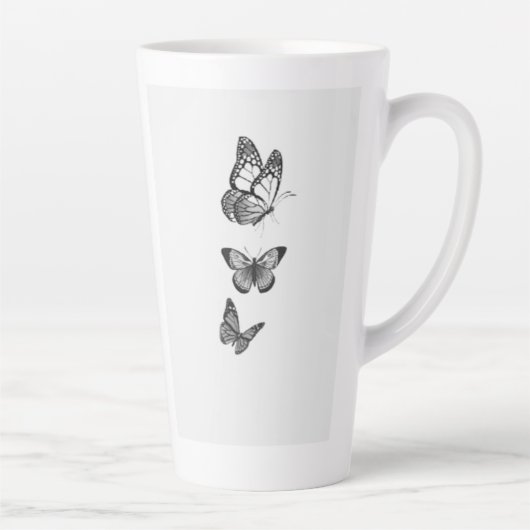 Tasse Latte 1. **Matériel : *** Réalisé à partir de céramique (Droite)