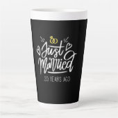 Tasse Latte 20e anniversaire du Mariage (Devant)