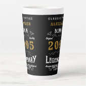 Tasse Latte 21st Birthday 2005 Legendary Retro (Devant)