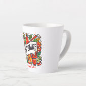 Tasse Latte 22 janvier - Journée de la sauce chaude (Angle droit)