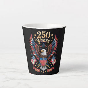 Tasse Latte 250 Ans d'Anniversaire Américain