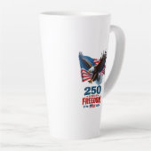 Tasse Latte 250 Ans de Liberté Aigle Patriotique Drapeau Améri (Angle droit)