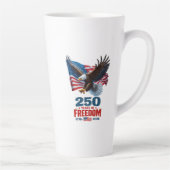 Tasse Latte 250 Ans de Liberté Aigle Patriotique Drapeau Améri (Droite)