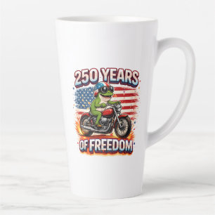 Tasse Latte 250 Ans De Liberté Patriote Grenouille Motard USA