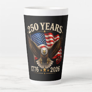 Tasse Latte 250e anniversaire aigle patriotique USA 250e