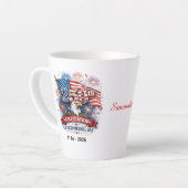 Tasse Latte 250th Celebration US Independence Day 1776 - 2026 (Angle gauche)