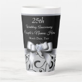 Tasse Latte 25e anniversaire Mariage idées cadeaux pour les am (Devant)
