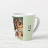 Tasse Latte 2 photo ajouter du texte blanc vert (Angle droit)