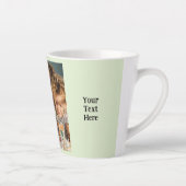 Tasse Latte 2 photo ajouter du texte blanc vert (Droite)